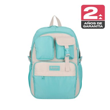 MOCHILA NOTEBOOK XTREM KIRA 6XT VERDE MENTA/BEIGE 15" - 1