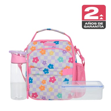 LONCHERA TÉRMICA XTREM LUNCH-PACK 6XT FLORES ROSADO - 1
