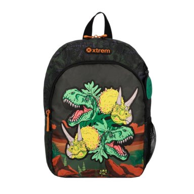MOCHILA XTREM KINDER 6XT DINO VERDE OLIVA - 2