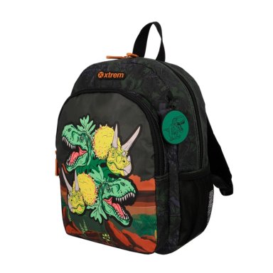MOCHILA XTREM KINDER 6XT DINO VERDE OLIVA - 3