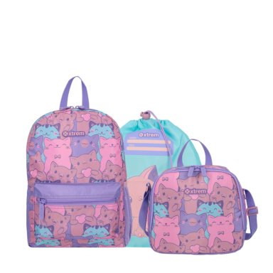 MINIPACK 6XT MOCHILA NIÑA XTREM GATOS LILA - 2