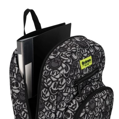 MULTIPACK 6XT MOCHILA NIÑO XTREM GRAFFITI PRINT NEGRO - 5