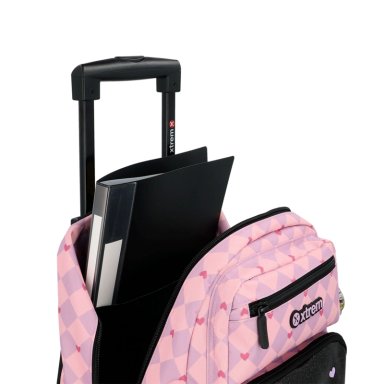 PACK MOCHILA CON RUEDAS XTREM RUN 6XT GATO NEGRO/LILA - 5