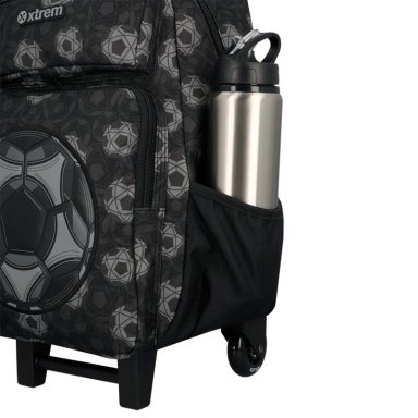 PACK MOCHILA CON RUEDAS XTREM RUN 6XT FÚTBOL NEGRO - 4