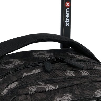 PACK MOCHILA CON RUEDAS XTREM RUN 6XT FÚTBOL NEGRO - 6