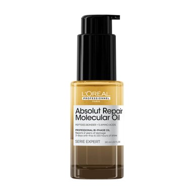 ACEITE BIFÁSICO CAPILAR LOREAL PROFESSIONNEL REPARACIÓN ABSOLUT REPAIR MOLECULAR 30 ML - 1