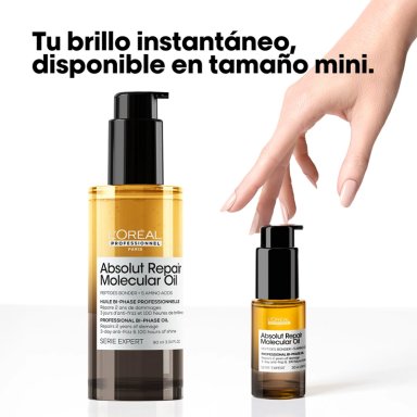 ACEITE BIFÁSICO CAPILAR LOREAL PROFESSIONNEL REPARACIÓN ABSOLUT REPAIR MOLECULAR 30 ML - 3