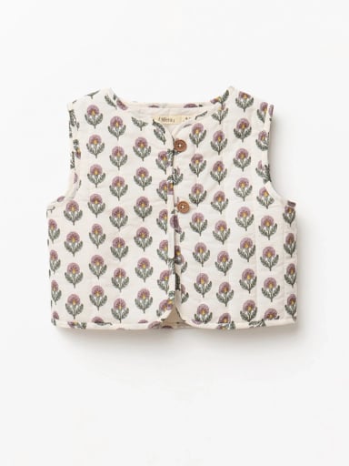 CHAQUETA SIN MANGA ALGODÓN NIÑA SFERA ESTAMPADA - 3