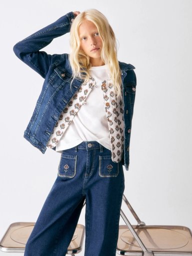CHAQUETA NIÑA SFERA BÁSICA DENIM - 2
