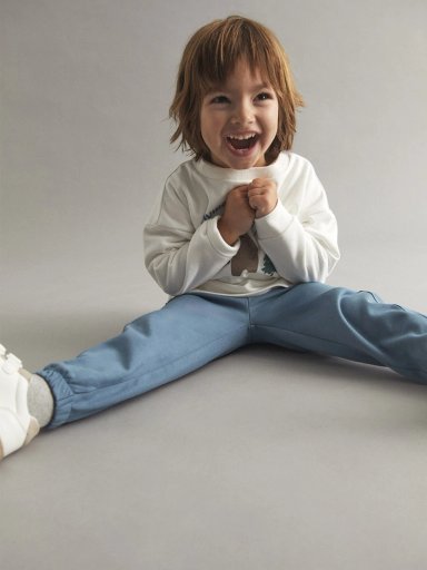 PANTALÓN DE BUZO NIÑO SFERA ALGODÓN BÁSICO - 1