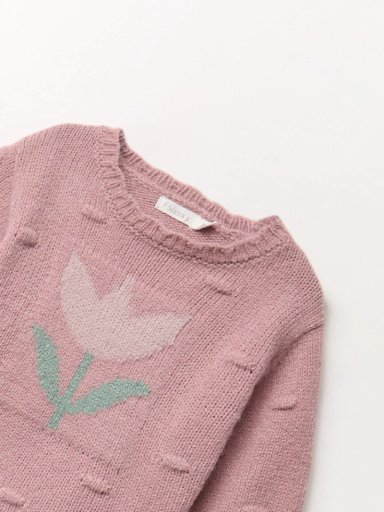 CHALECO NIÑA SFERA FLOR INTARSIA - 2