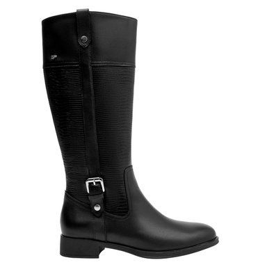 BOTAS MUJER 16 HRS NEGRO 16M0353 CUERO - 1