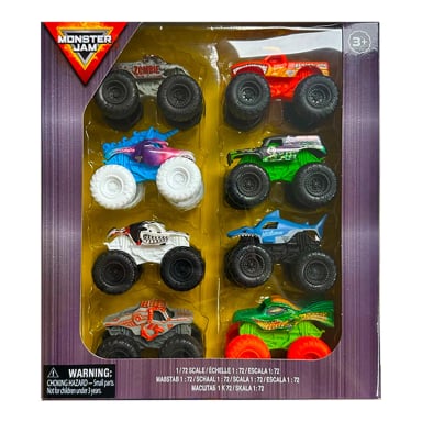 MONSTER JAM PACK 8 VEHÍCULOS 1A72 - 1