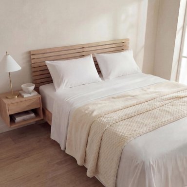 MANTA RIPLEY HOME RABBIT JACQUARD CON SHERPA MARFIL  - 1
