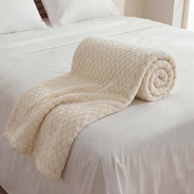 MANTA RIPLEY HOME RABBIT JACQUARD CON SHERPA MARFIL  - 2