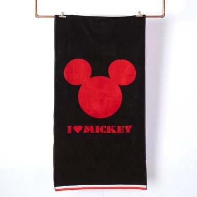 TOALLA DE PLAYA WINDSOR MICKEY NEGRO 80X160 CM - 1