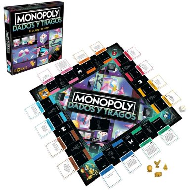 JUEGO DE MESA MONOPOLY TRAGOS Y DADOS - 2
