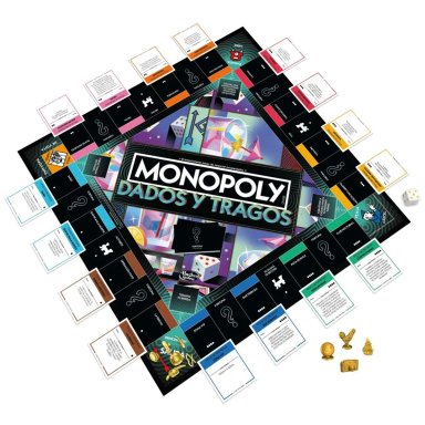 JUEGO DE MESA MONOPOLY TRAGOS Y DADOS - 3