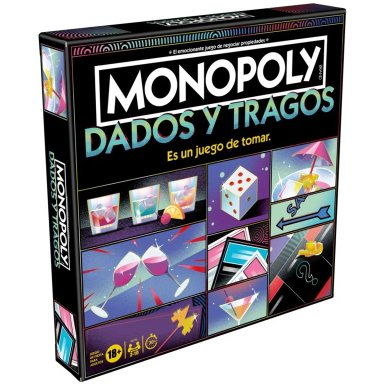 JUEGO DE MESA MONOPOLY TRAGOS Y DADOS - 6