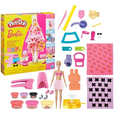 SET DE MASAS MOLDEABLE PLAY-DOH BARBIE DESFILE DE MODA DE DISEÑADOR - 1