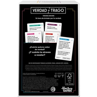 JUEGO DE MESA HASBRO GAMES VERDAD O TRAGO 3° EDICIÓN - 7