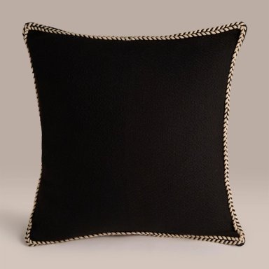 COJÍN RIPLEY HOME TRANZA NEGRO/BLANCO 45X45 CM - 1