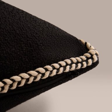 COJÍN RIPLEY HOME TRANZA NEGRO/BLANCO 45X45 CM - 2