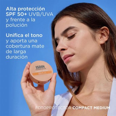 PROTECTOR SOLAR FACIAL ISDIN COMPACT MEDIUM SPF50 20 GR - 2