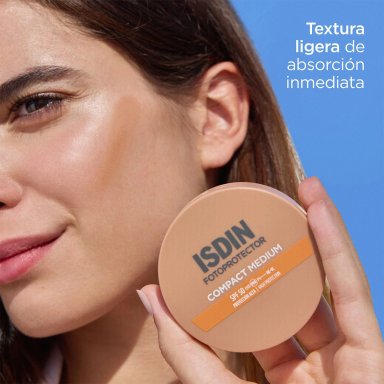 PROTECTOR SOLAR FACIAL ISDIN COMPACT MEDIUM SPF50 20 GR - 3