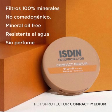 PROTECTOR SOLAR FACIAL ISDIN COMPACT MEDIUM SPF50 20 GR - 4