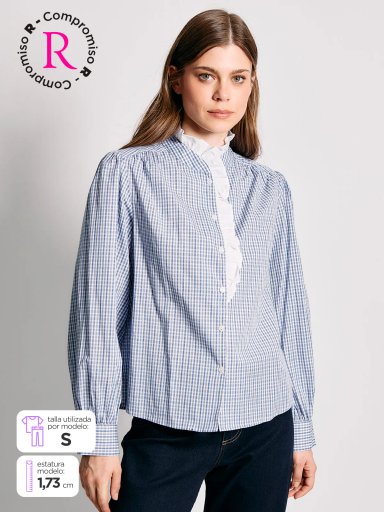 BLUSA MUJER MARQUIS ALGODÓN CUELLO VUELO - 2