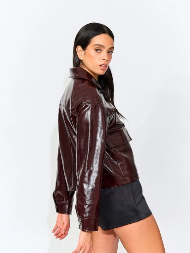 CHAQUETA MUJER MARQUIS EFECTO CHAROL - 3