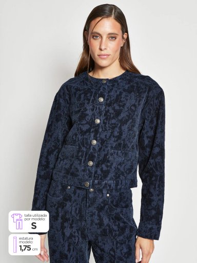 CHAQUETA MUJER MARQUIS ALGODÓN CUELLO CREW DENIM - 4
