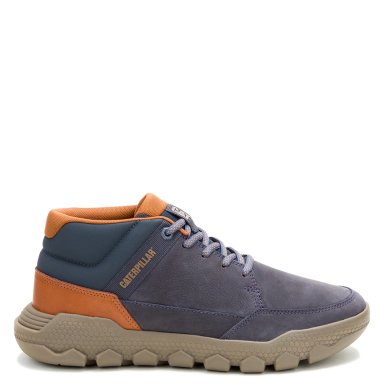 ZAPATILLAS HOMBRE CATERPILLAR URBANAS AZUL HEX LITE CRUISE MID CUERO - 1