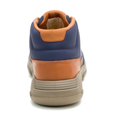 ZAPATILLAS HOMBRE CATERPILLAR URBANAS AZUL HEX LITE CRUISE MID CUERO - 4