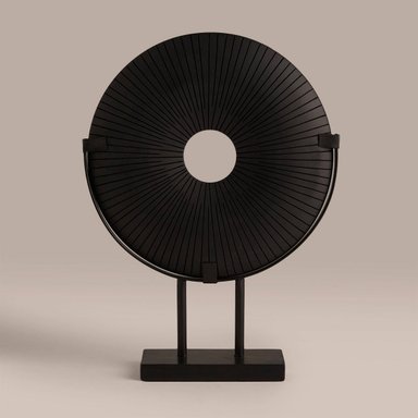 FIGURA DECORATIVA MAISON LINETT CIRCULAR NEGRA - 2