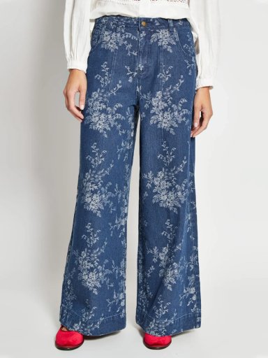 JEANS MUJER TATIENNE ALGODÓN WIDELEG JACQUARD - 2