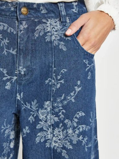 JEANS MUJER TATIENNE ALGODÓN WIDELEG JACQUARD - 4