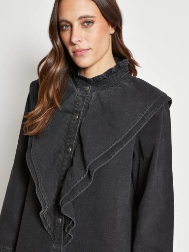 VESTIDO MUJER TATIENNE ALGODÓN DENIM RUFFLES - 4