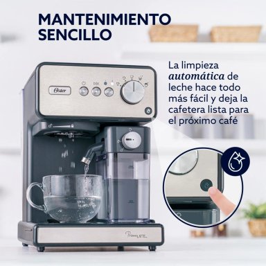 CAFETERA OSTER HIDROPRESIÓN PRIMA LATTE SILVER BVSTEM6604SS-052 - 5