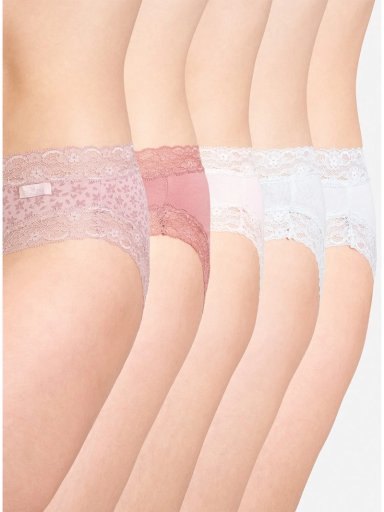 PACK 5 CALZONES PALMERS BIKINI ALGODÓN ENCAJE - 1