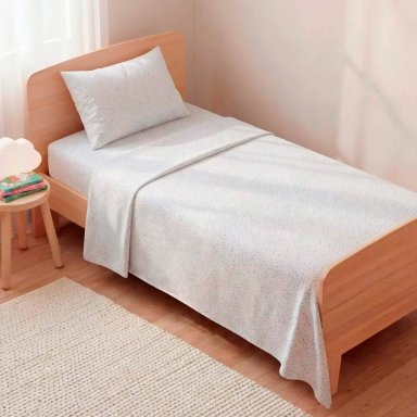 JUEGO DE SÁBANAS RIPLEY HOME ESTAMPADA 1.5 PLAZAS FLORES DOTS  - 1