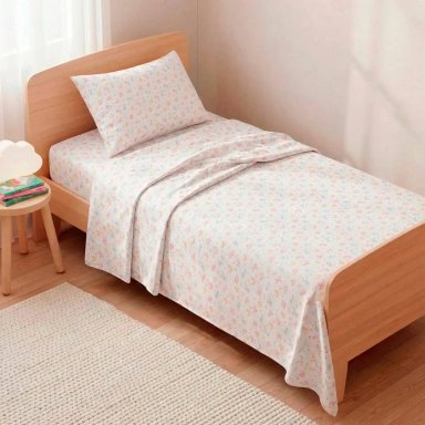 JUEGO DE SÁBANAS RIPLEY HOME ESTAMPADA 1.5 PLAZAS UNICORNIO FLOR - 1