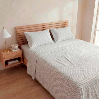 SET SAB EST 144 HILOS 2PL LINEAS GRIS - 1