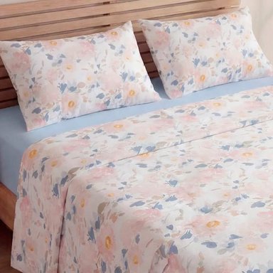 JUEGO DE SÁBANAS RIPLEY HOME ESTAMPADA 180 HILOS KING PEONIA ACUARELA - 2