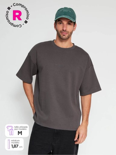 POLERA HOMBRE INDEX ALGODÓN MANGA CORTA BOXY FIT - 1