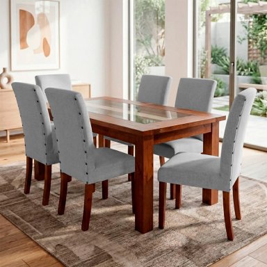 JUEGO DE COMEDOR LIVING FACTORY MILAN 6 SILLAS - 1