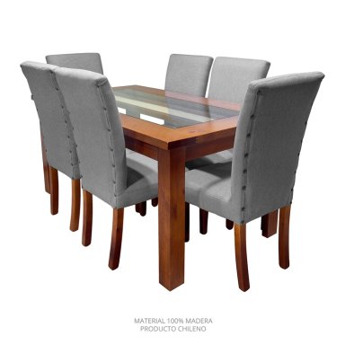 JUEGO DE COMEDOR LIVING FACTORY MILAN 6 SILLAS - 2