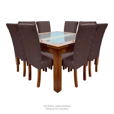 JUEGO DE COMEDOR LIVING FACTORY MILAN 8 SILLAS - 2