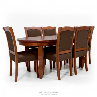 JUEGO DE COMEDOR LIVING FACTORY LISBOA 6 SILLAS - 1